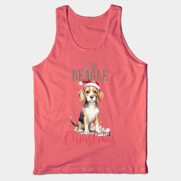 Beagle Christmas Shirt Tank Top by MuseMints